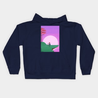 Moving on pixel art Kids Hoodie